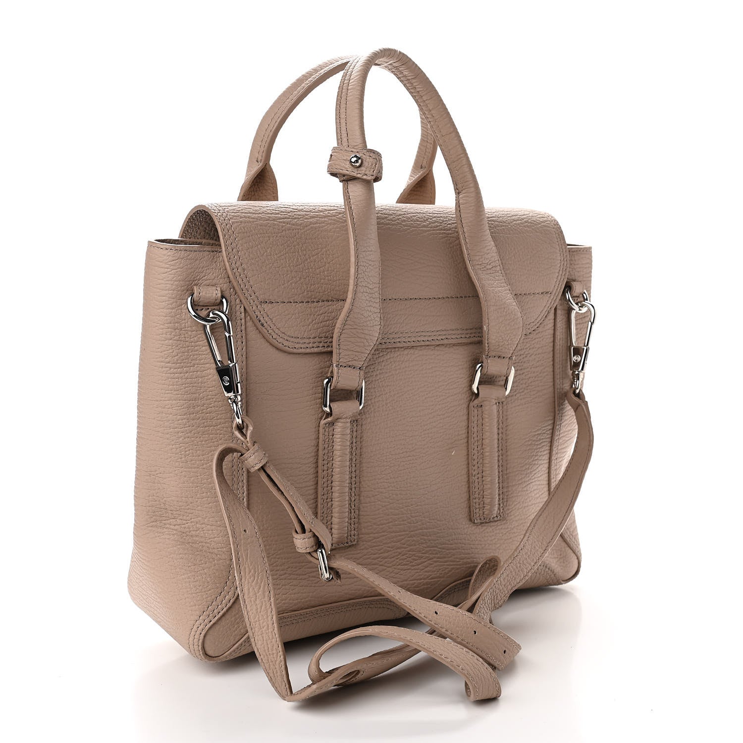 3.1 Phillip Lim Textured Calfskin Medium Pashli Satchel Khaki 3 of 10