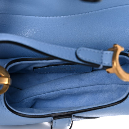 Christian Dior Goatskin Micro Saddle Bag Cornflower Blue 7 of 10