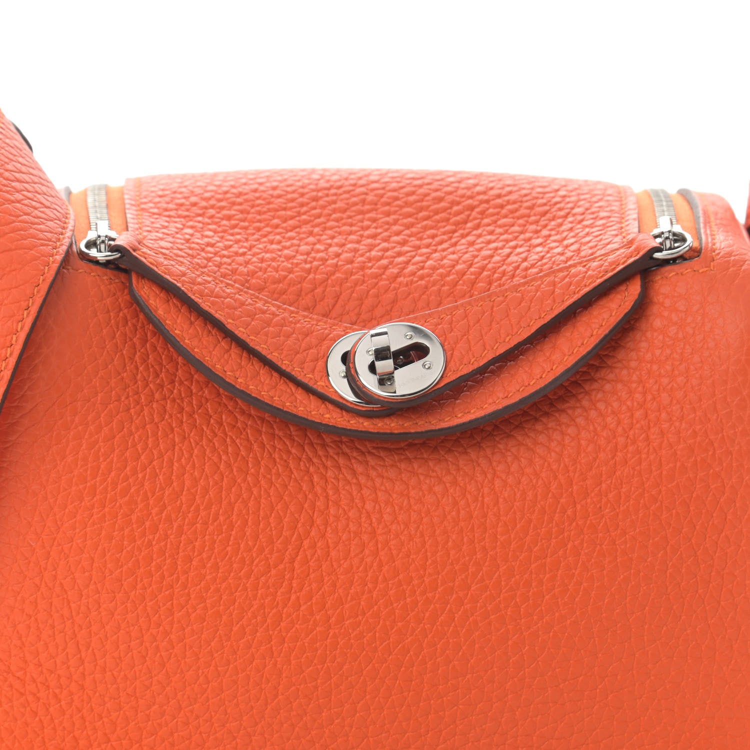 Hermes Taurillon Clemence Mini Lindy 20 Feu 8 of 11