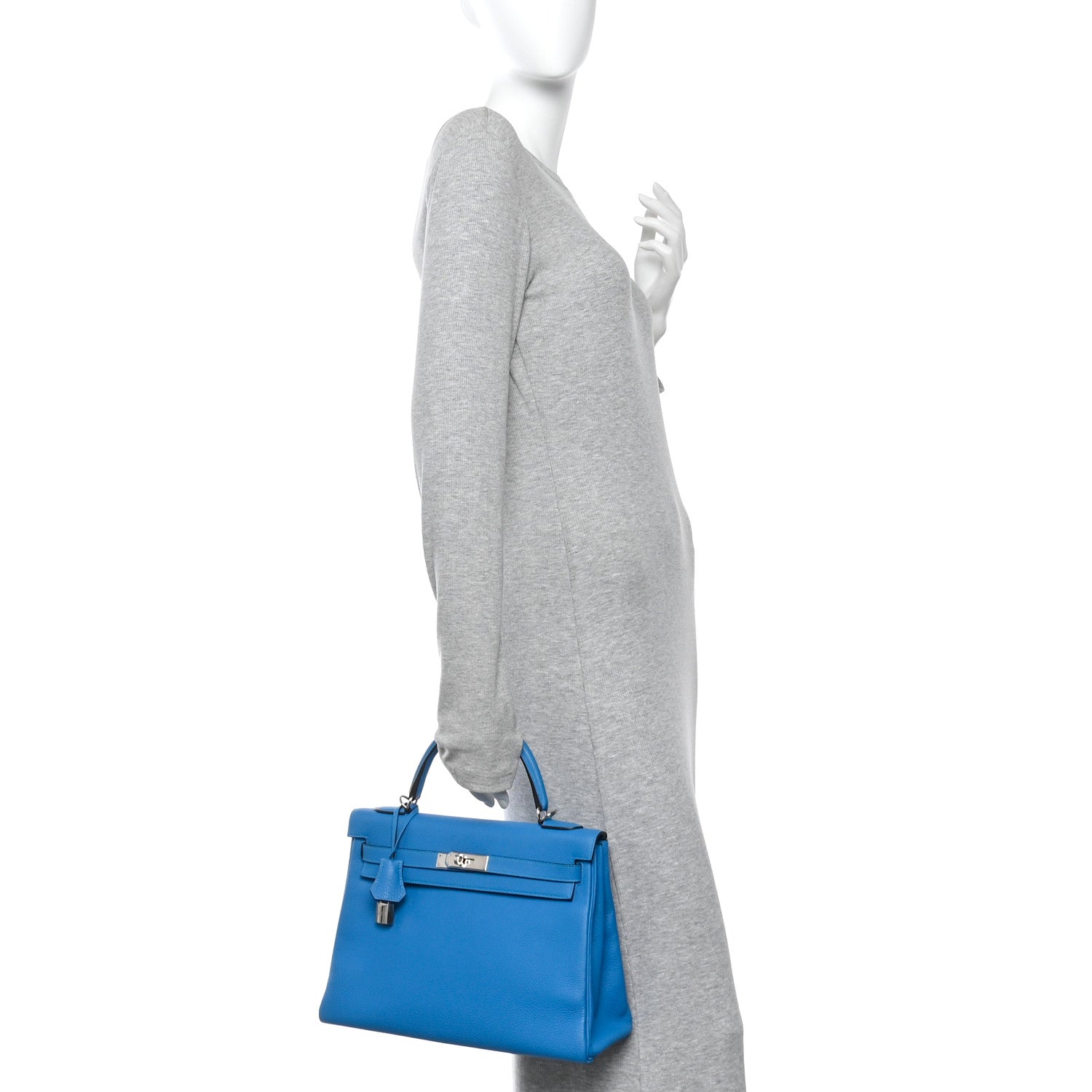 Hermes Togo Kelly Retourne 32 Bleu Zanzibar 2 of 14