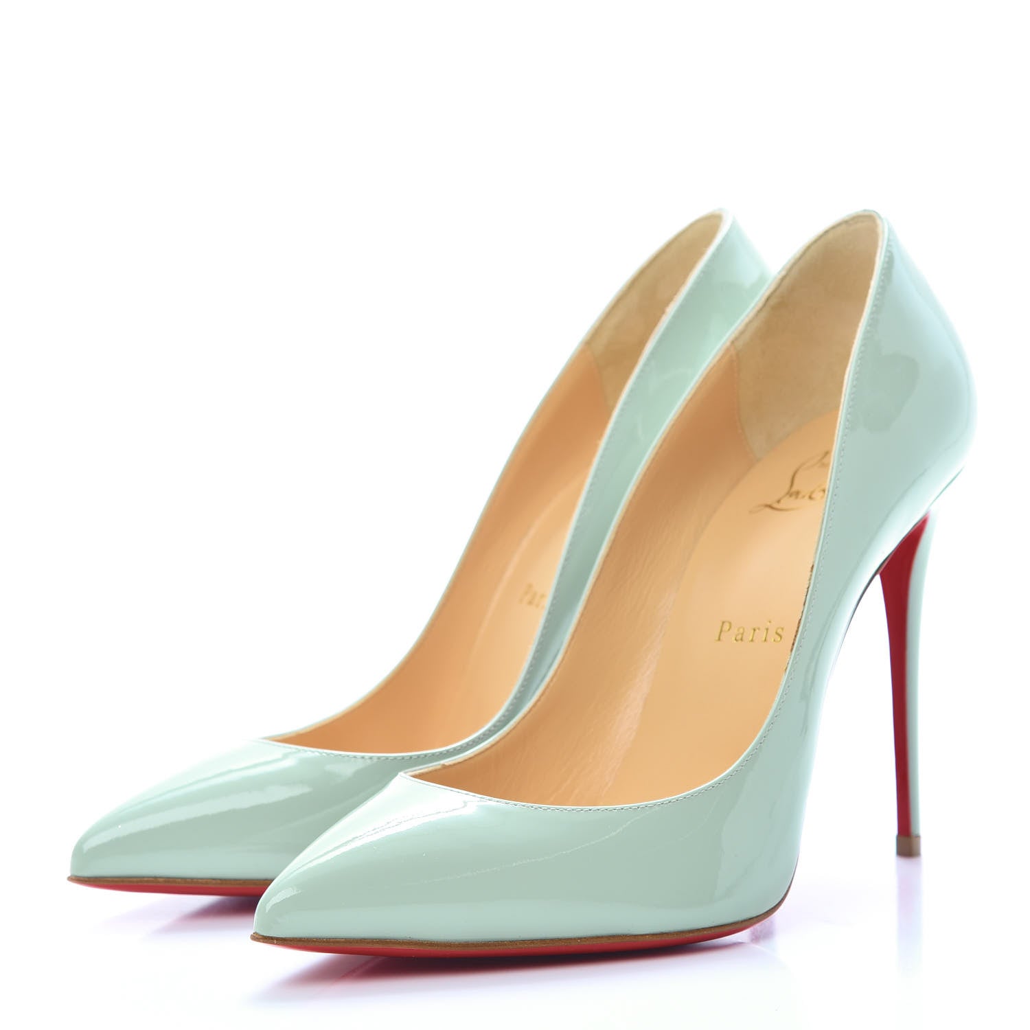 Christian Louboutin Patent Pigalle Follies 100 Pumps 39 Opal 3 of 9