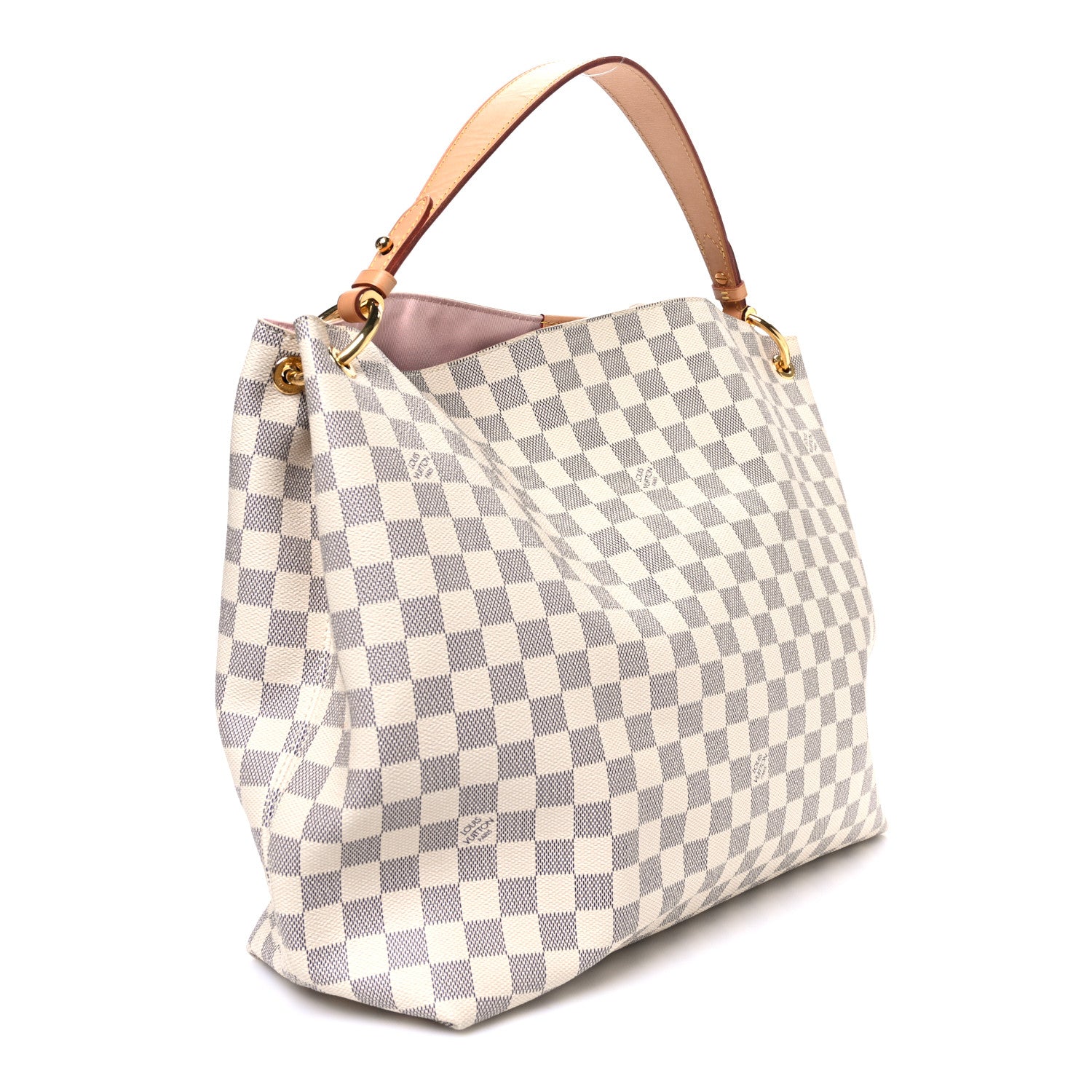 Louis Vuitton Damier Azur Graceful MM Rose Ballerine 3 of 10