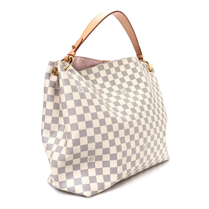 Louis Vuitton Damier Azur Graceful MM Rose Ballerine 3 of 10
