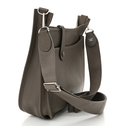 Hermes Taurillon Clemence Evelyne III PM Etain 3 of 11