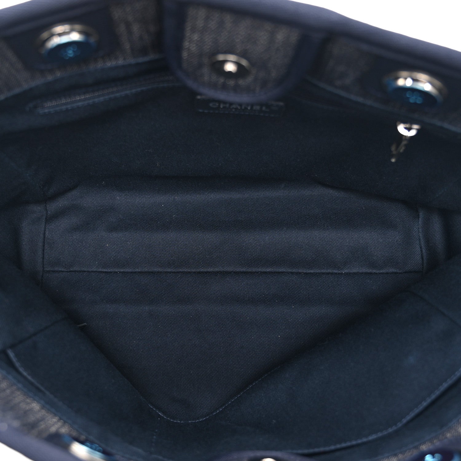 Chanel Denim Small Deauville Tote Blue Orange 1844428 – FASHIONPHILE