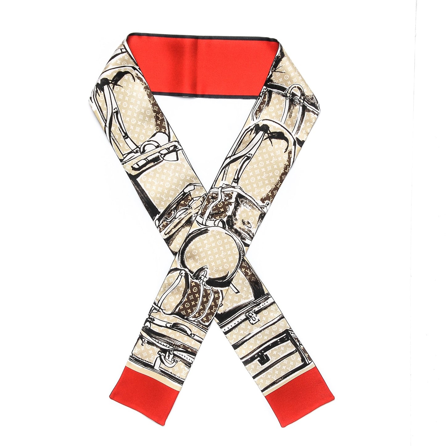 Silk Monogram Trunks Bandeau Brown