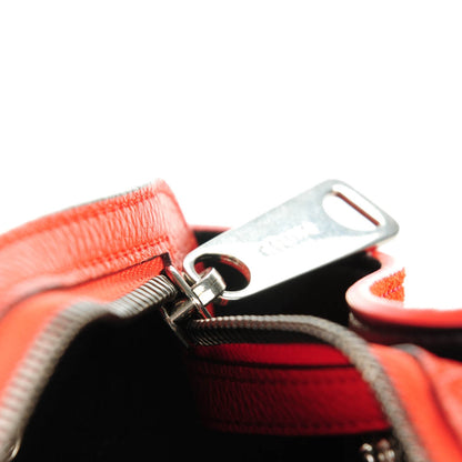 Celine Drummed Calfskin Suede Medium Trapeze Vermillion 6 of 7