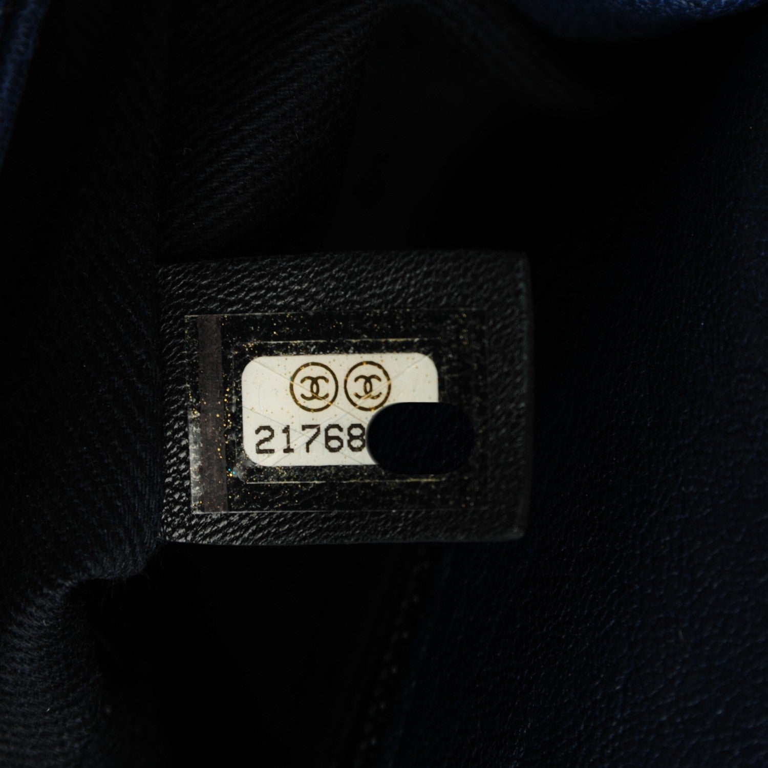 Chanel Lambskin Chevron Quilted Small Flap Navy Blue 7 of 8