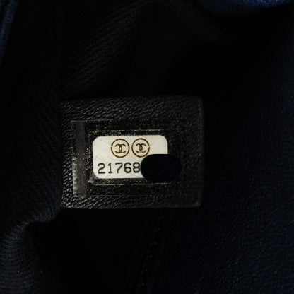 Chanel Lambskin Chevron Quilted Small Flap Navy Blue 7 of 8