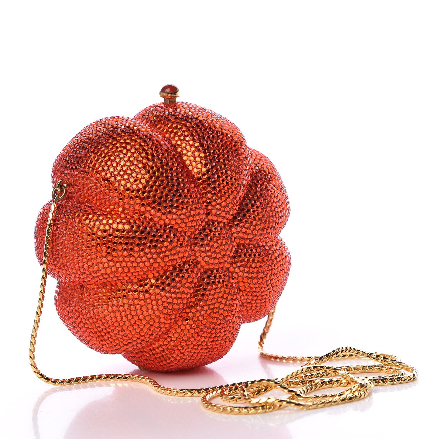Swarovski Crystal Tomato Minaudiere Clutch Red