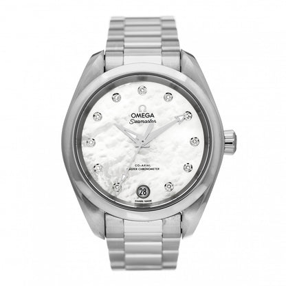 Omega Stainless Steel Diamond Mother of Pearl 34mm Seamaster Aqua Terra Co-Axial Master Chronometer Automatic Watch 220.10.34.20.55.001 1 of 4