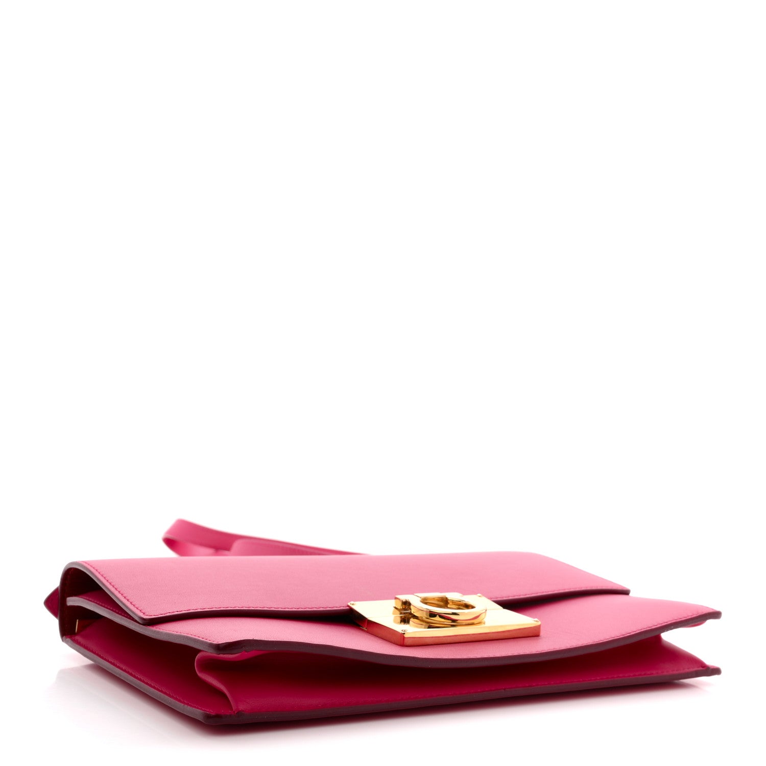 Salvatore Ferragamo Smooth Calfskin Aileen Gancio Lock Shoulder Bag Pink 4 of 13
