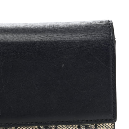 Gucci Calfskin GG Supreme Monogram Continental Wallet Black 8 of 9