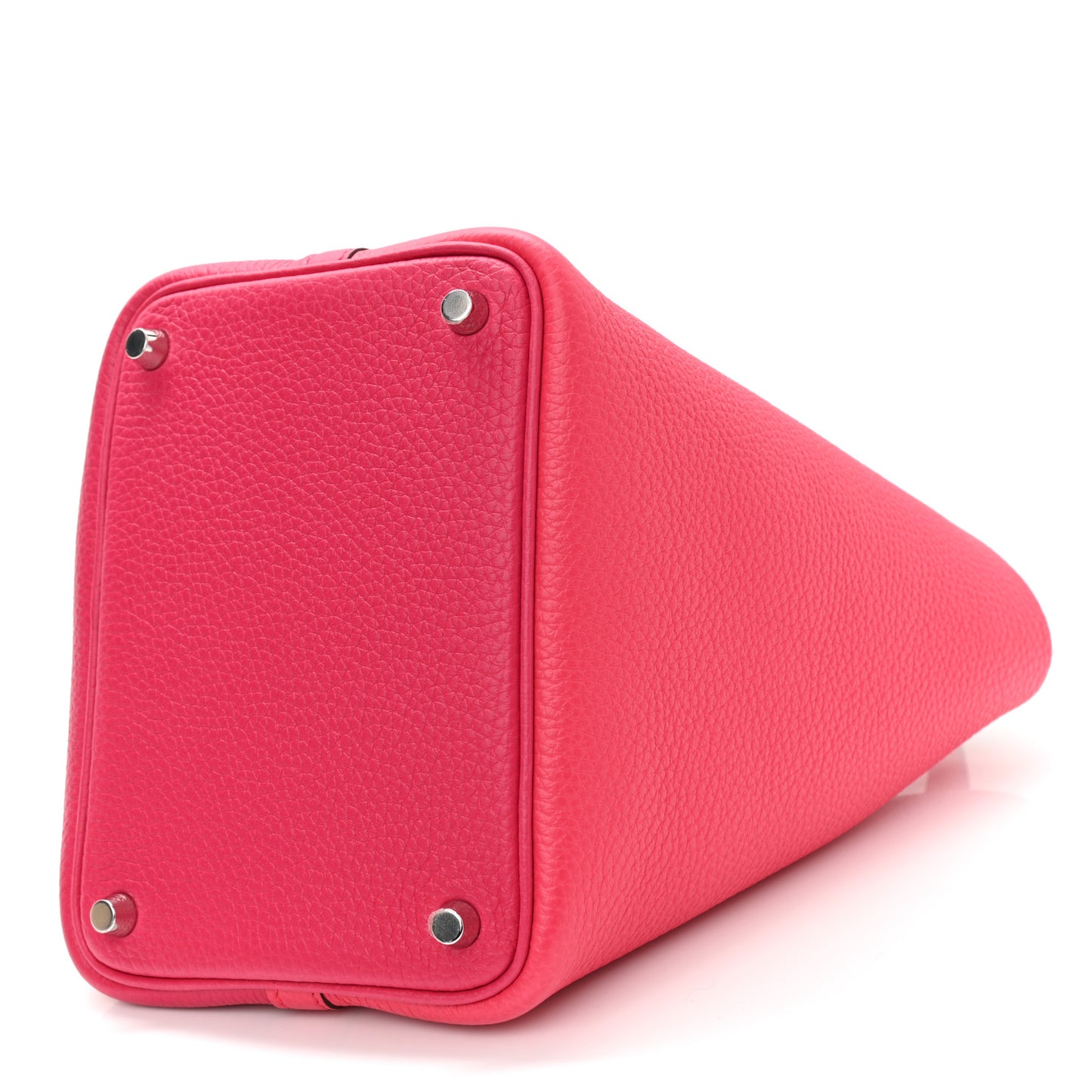 Taurillon Clemence Tri-Color Picotin Lock 18 PM Rose Extreme Rose Mexico Rouge De Coeur