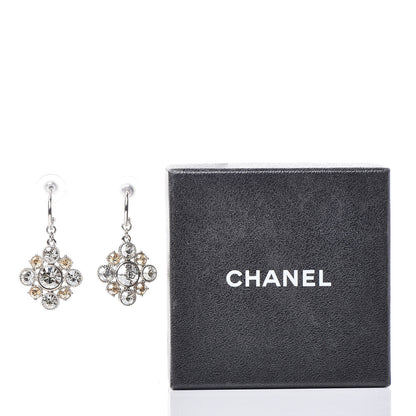 Chanel Crystal CC Dangle Earrings Silver 6 of 6