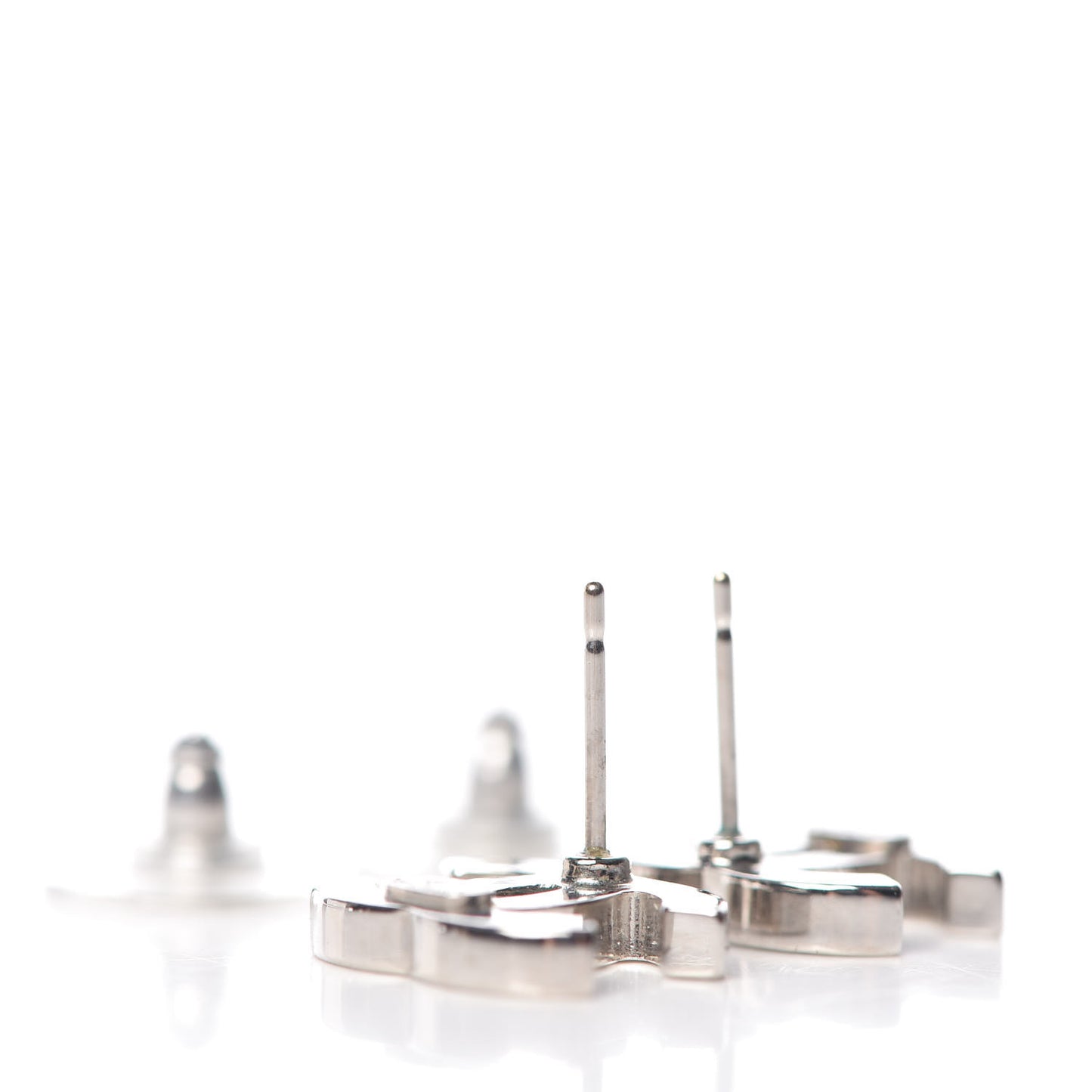 Crystal CC Earrings Silver