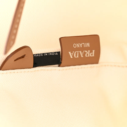 Prada Canapa Logo Bucket Tote White 8 of 11