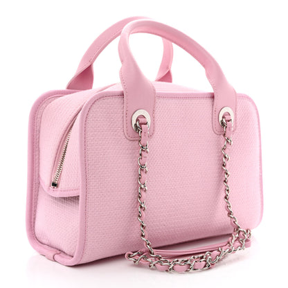 Chanel Canvas Deauville Small Bowling Bag Pink 3 of 10