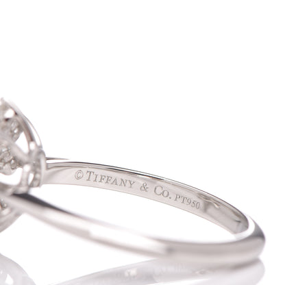 Tiffany Platinum Diamond Flower Ring 51 5.75 5 of 6