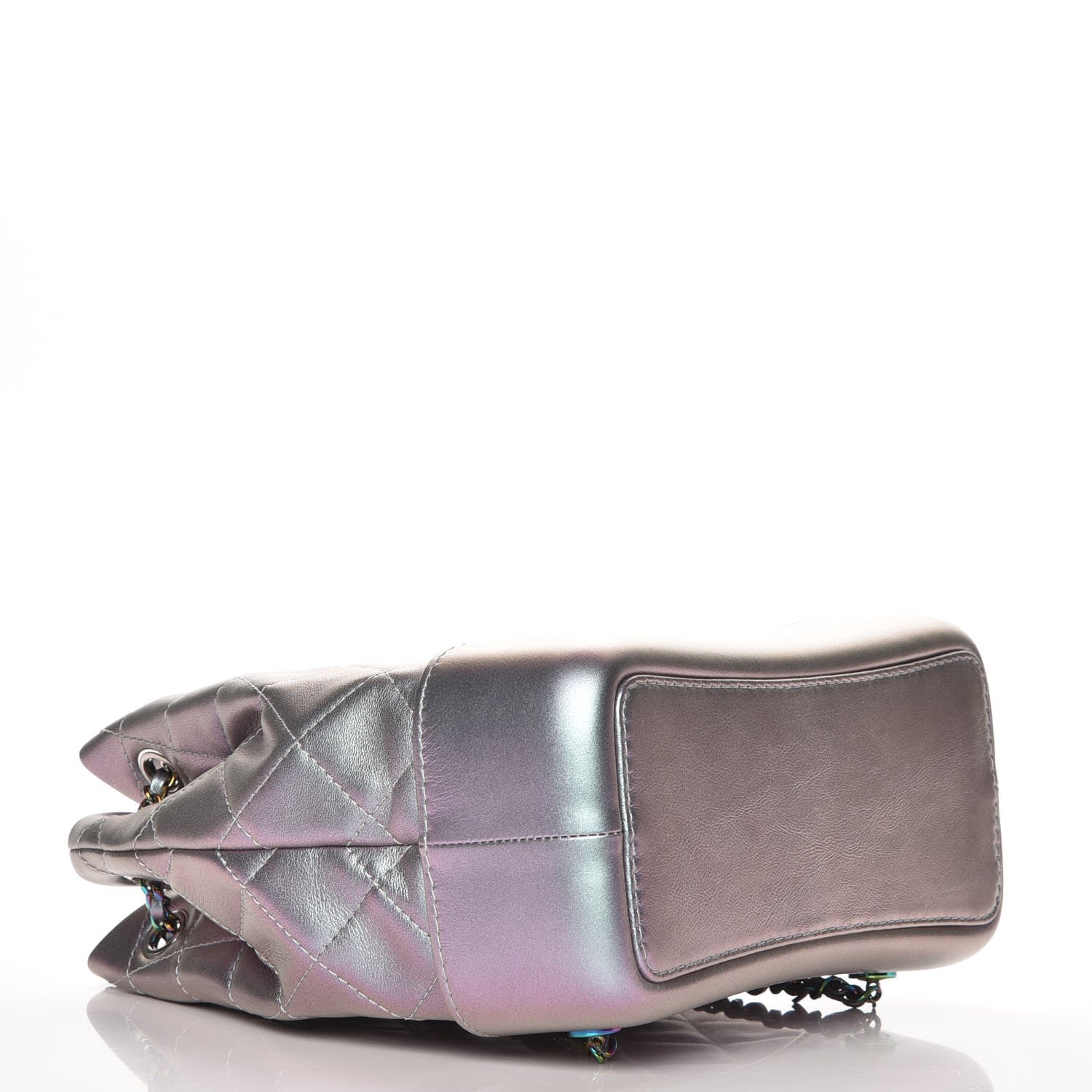 Chanel Iridescent Lambskin Calfskin Quilted Gabrielle Backpack Light Purple 4 of 8