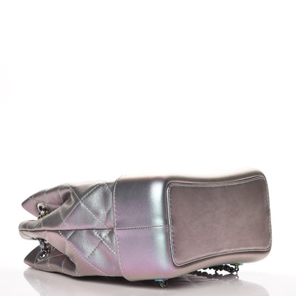 Chanel Iridescent Lambskin Calfskin Quilted Gabrielle Backpack Light Purple 4 of 8