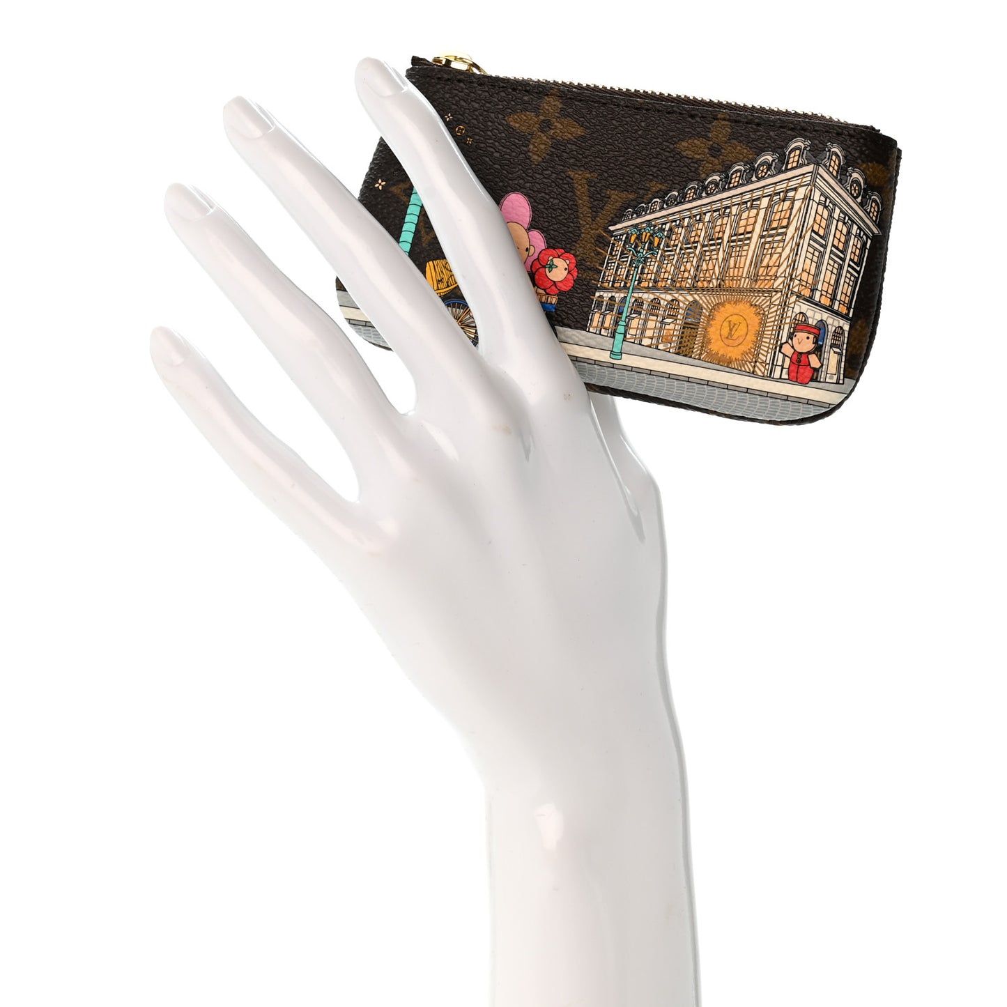 Monogram 2022 Christmas Animation Paris Key Pouch Pink