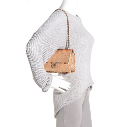 Chanel Sequin Paillette Small Flap Light Red 2 of 8