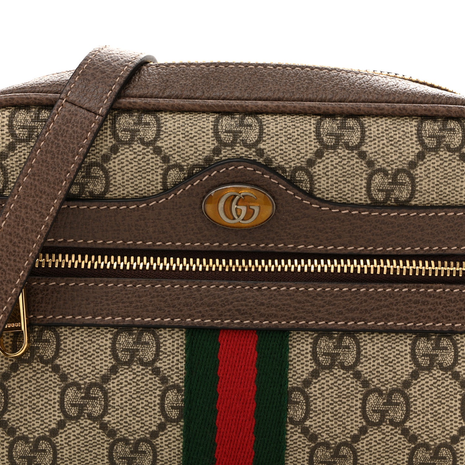 Gucci GG Supreme Monogram Web Mini Ophidia Shoulder Bag Brown 8 of 12