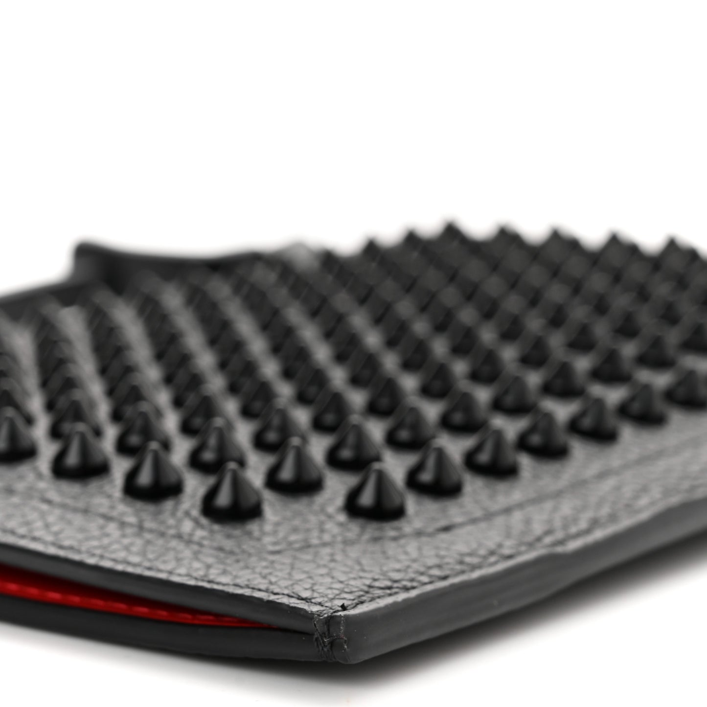 Empire Calfskin Spikes Loubilab Clutch Black