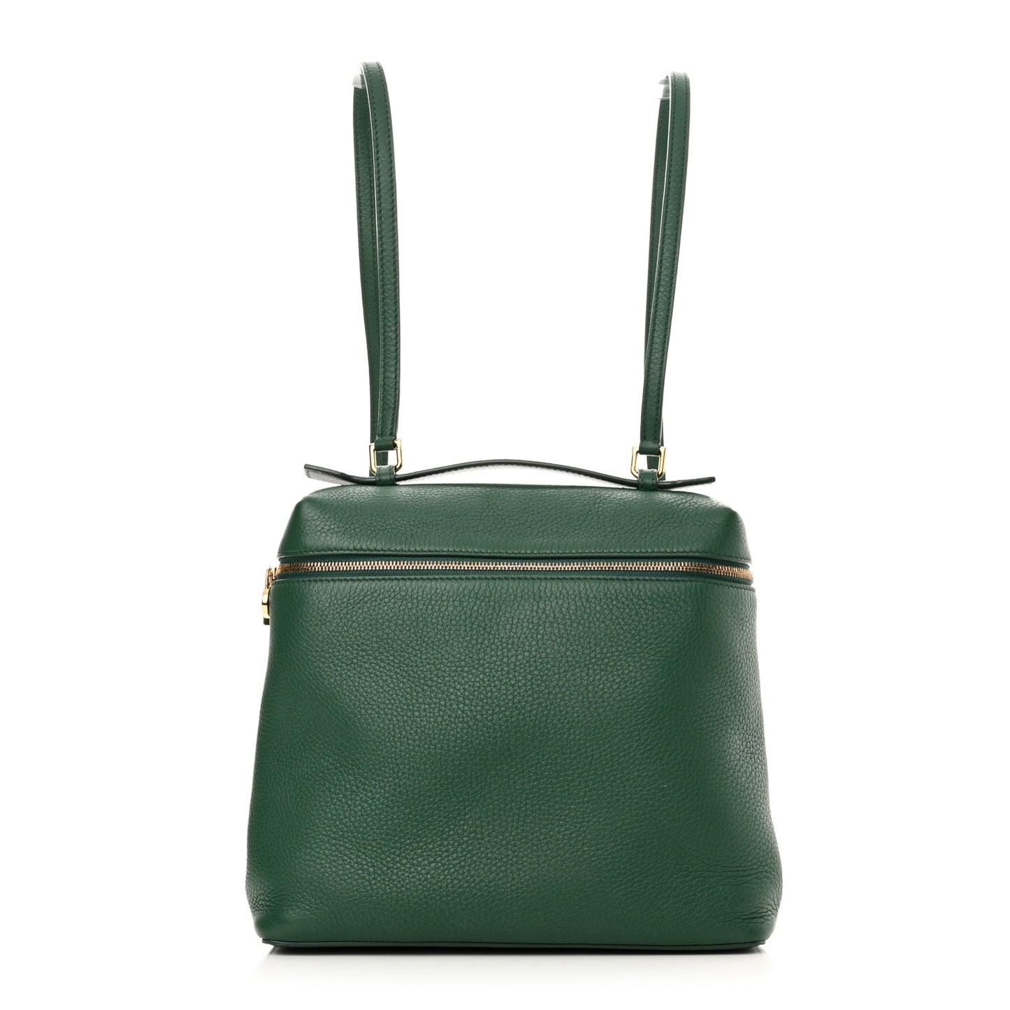 Grained Calfskin L23.5 Extra Pocket Backpack Forest Leaves