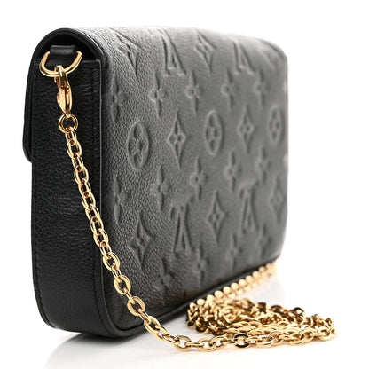 Louis Vuitton Empreinte Pochette Felicie Chain Wallet Black 3 of 11