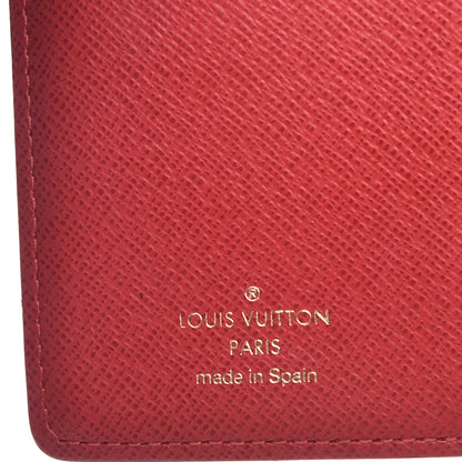 Louis Vuitton Damier Ebene Koala Small Ring Agenda Cover Red 6 of 8