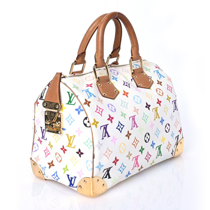 Louis Vuitton Monogram Multicolor Speedy 30 White 3 of 14