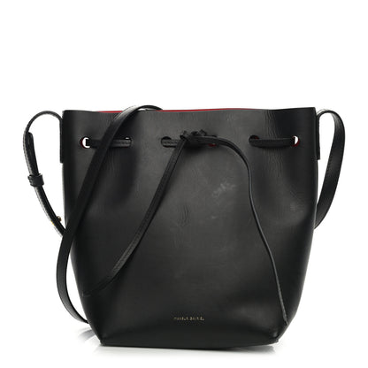 Mansur Gavriel Vegetable Tanned Calfskin Bucket Bag Black Flamma 1 of 9