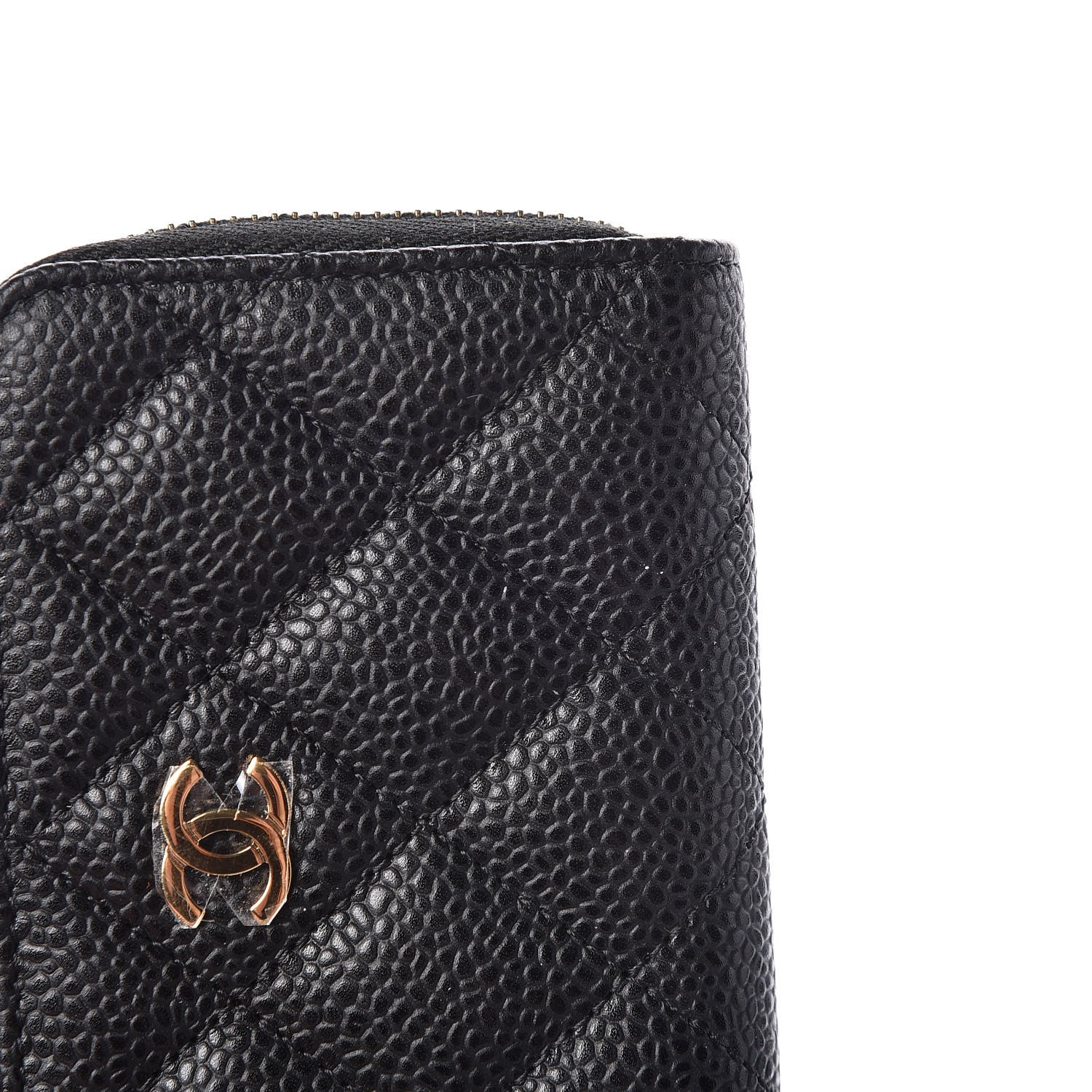 Chanel Caviar Quilted Zip Coin Purse Black 8 of 9