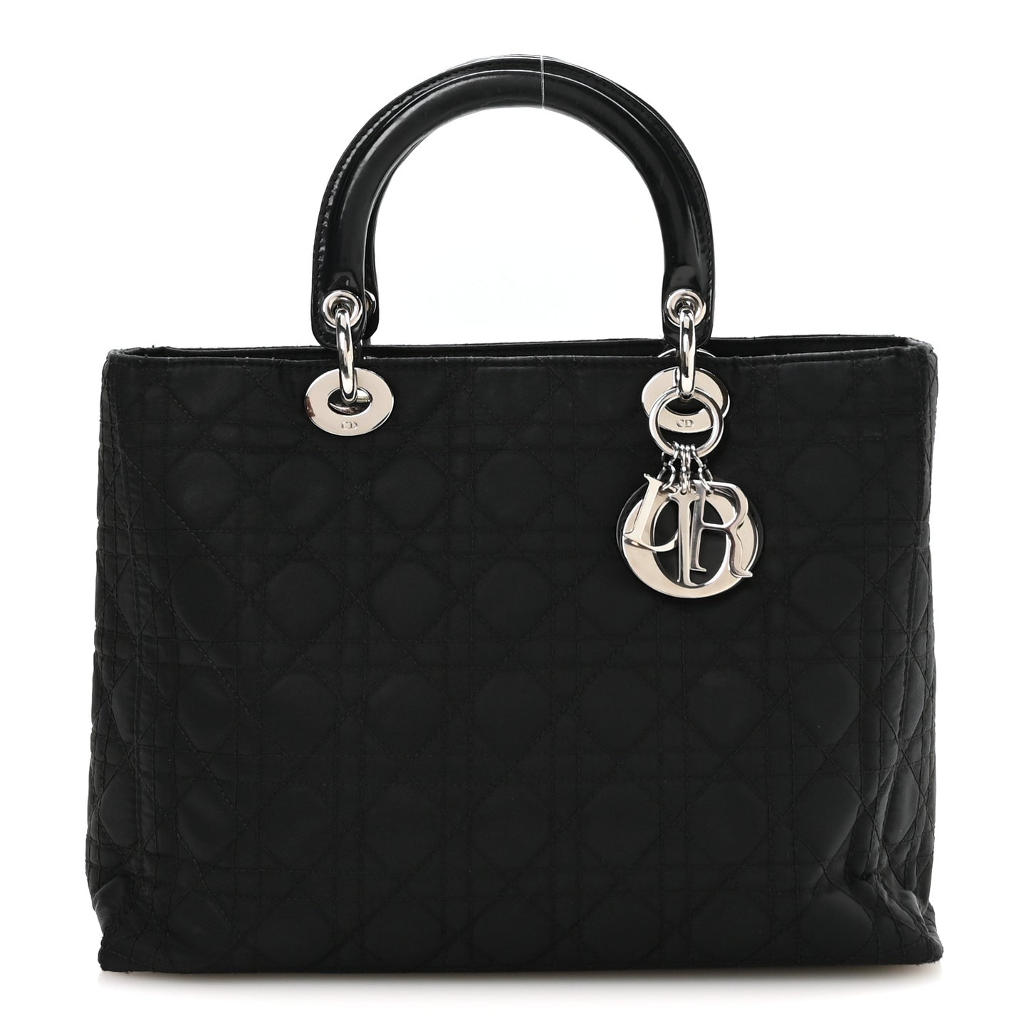 Nylon Cannage Large Lady Dior Black