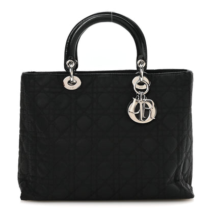 Christian Dior Nylon Cannage Large Lady Dior Black 1 of 11