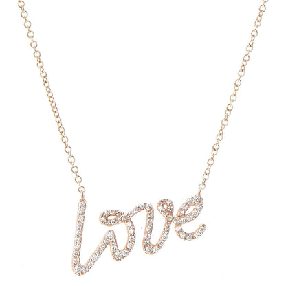 Tiffany 18K Rose Gold Diamond Small Paloma's Graffiti Love Pendant Necklace 4 of 7