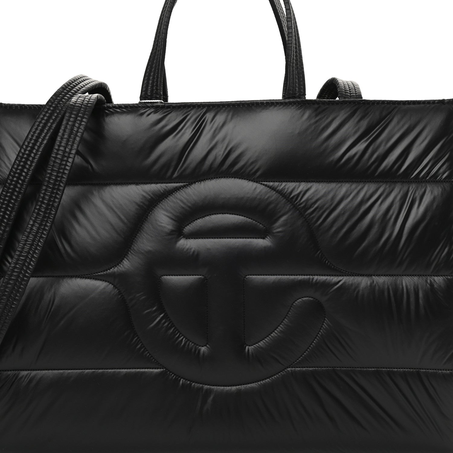 Telfar Nylon Medium Puff Shopping Bag Black 8 of 12