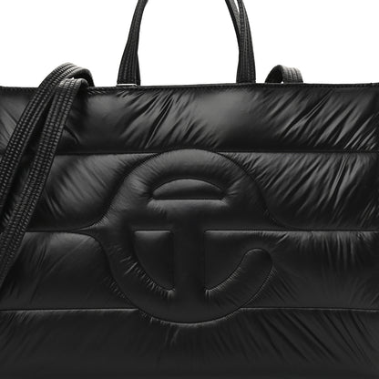 Telfar Nylon Medium Puff Shopping Bag Black 8 of 12