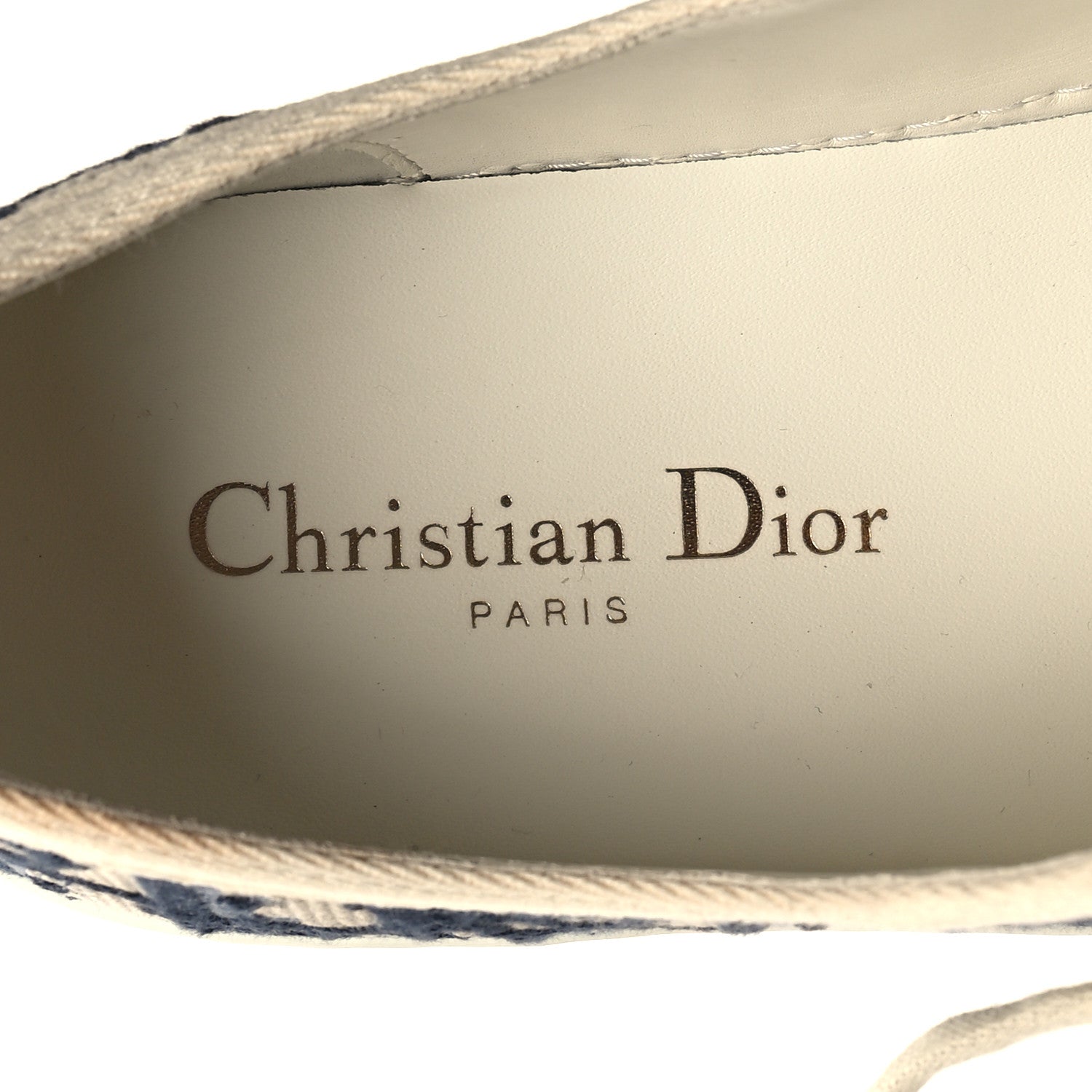 Christian Dior Canvas Oblique Walk'N'Dior Low Top Sneakers 37.5 Deep Blue 8 of 10