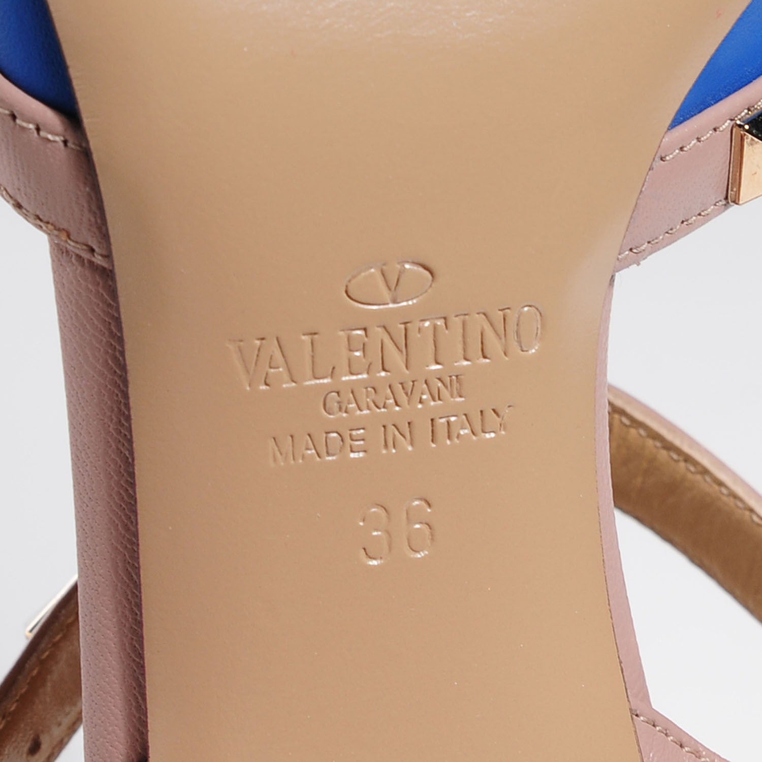 Valentino Garavani Nappa Rockstud Ankle Strap 65mm Pumps 36 Light Sapphire Poudre 6 of 6