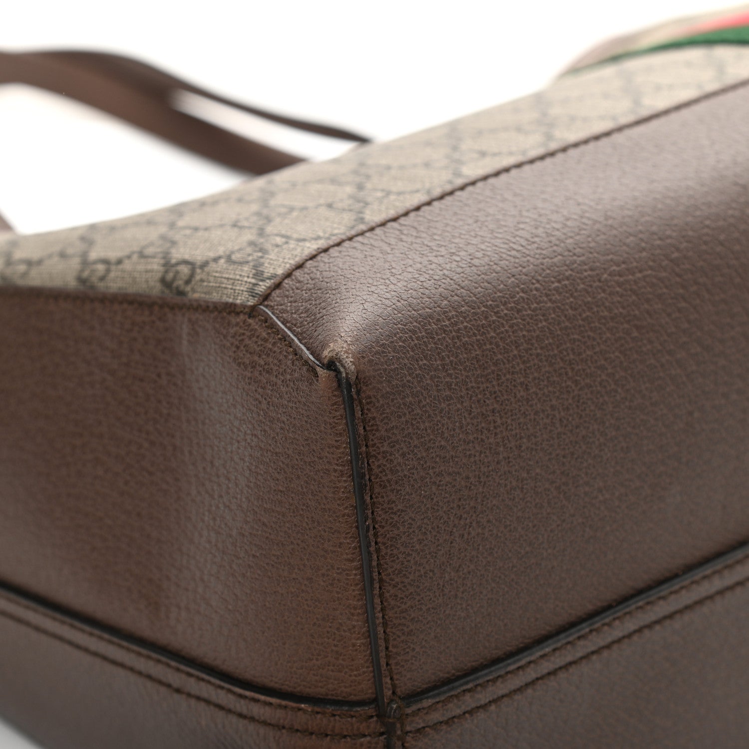 Gucci GG Supreme Monogram Web Ophidia Tote Brown 12 of 16