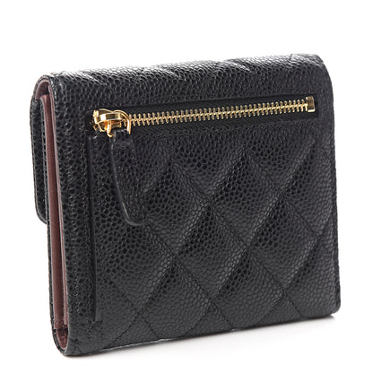 Chanel Caviar Quilted Compact Flap Wallet Black 2 of 7