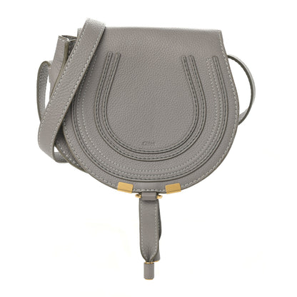 Chloe Calfskin Mini Marcie Round Crossbody Bag Cashmere Grey 1 of 12