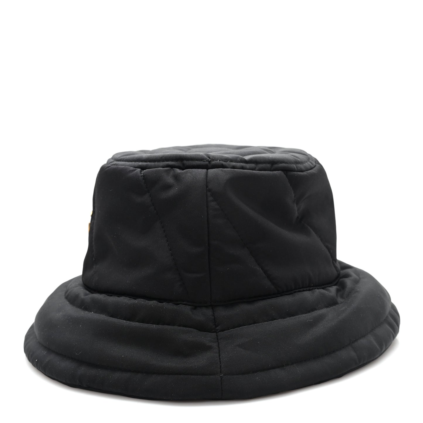 Nylon Quilted GG Bucket Hat M Black