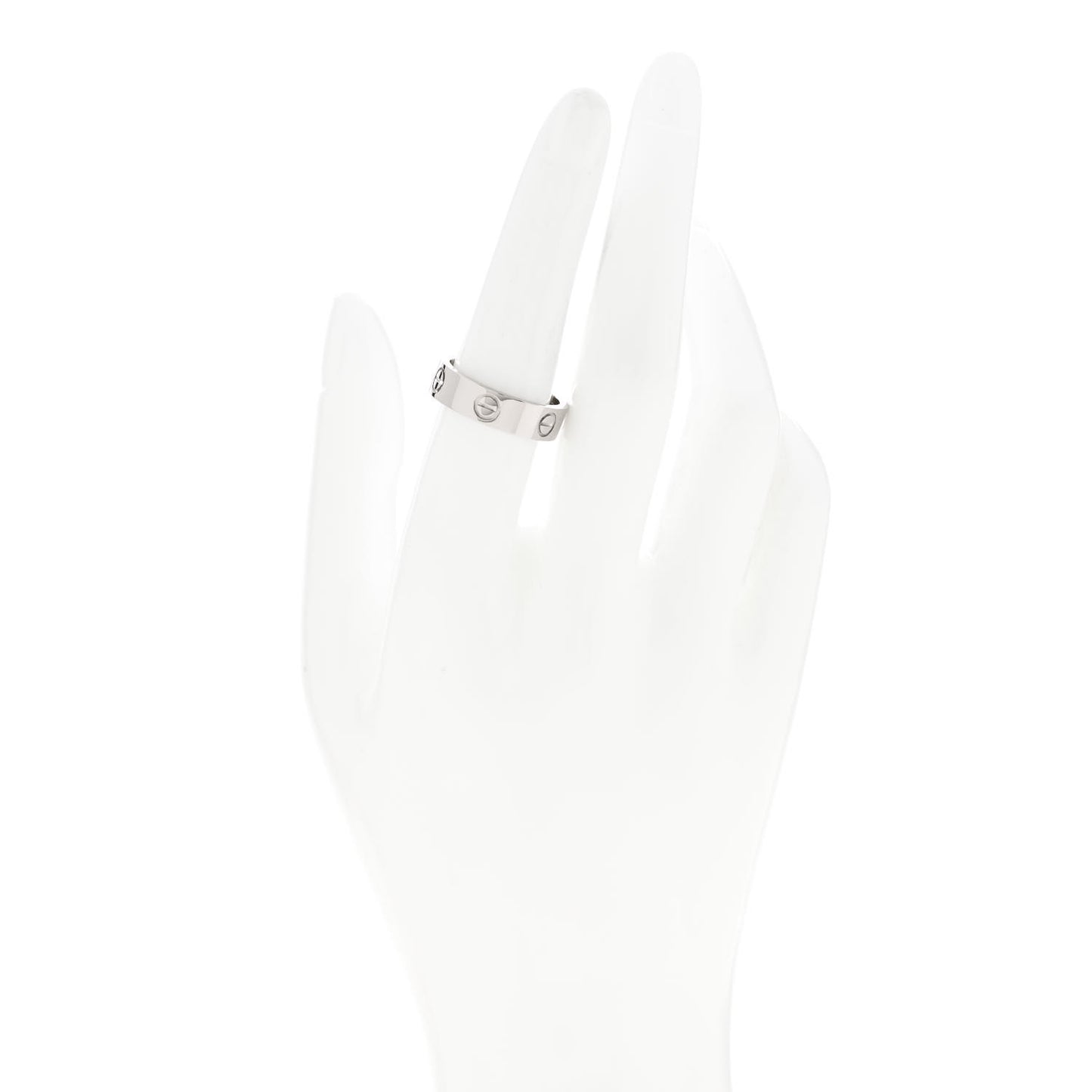 18K White Gold 5.5mm LOVE Ring 55 7.25