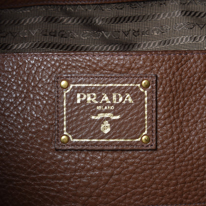 Prada Vitello Daino Tote Palissandro 6 of 12