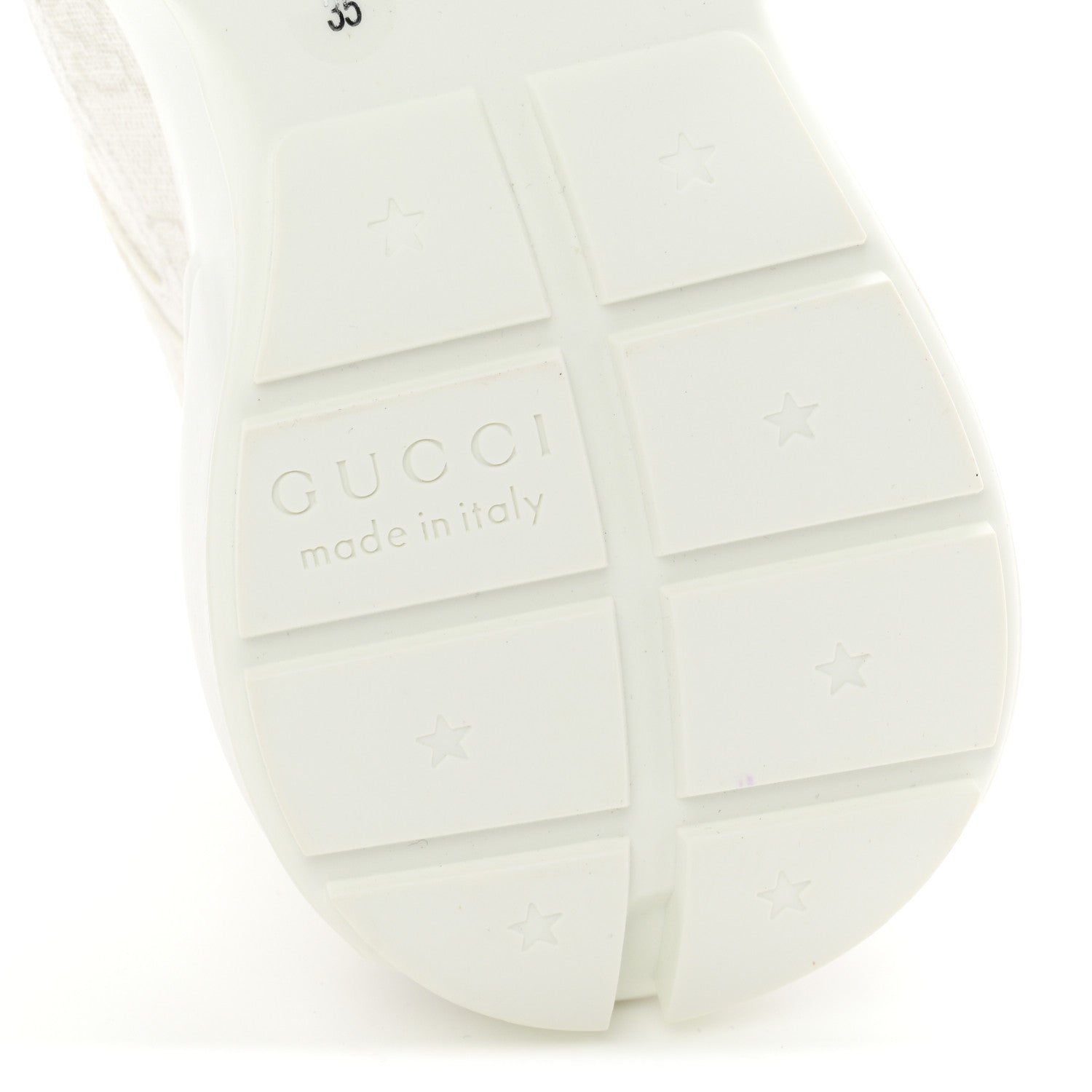 Gucci GG Supreme Monogram Womens Rhyton Sneakers 35 White 7 of 11
