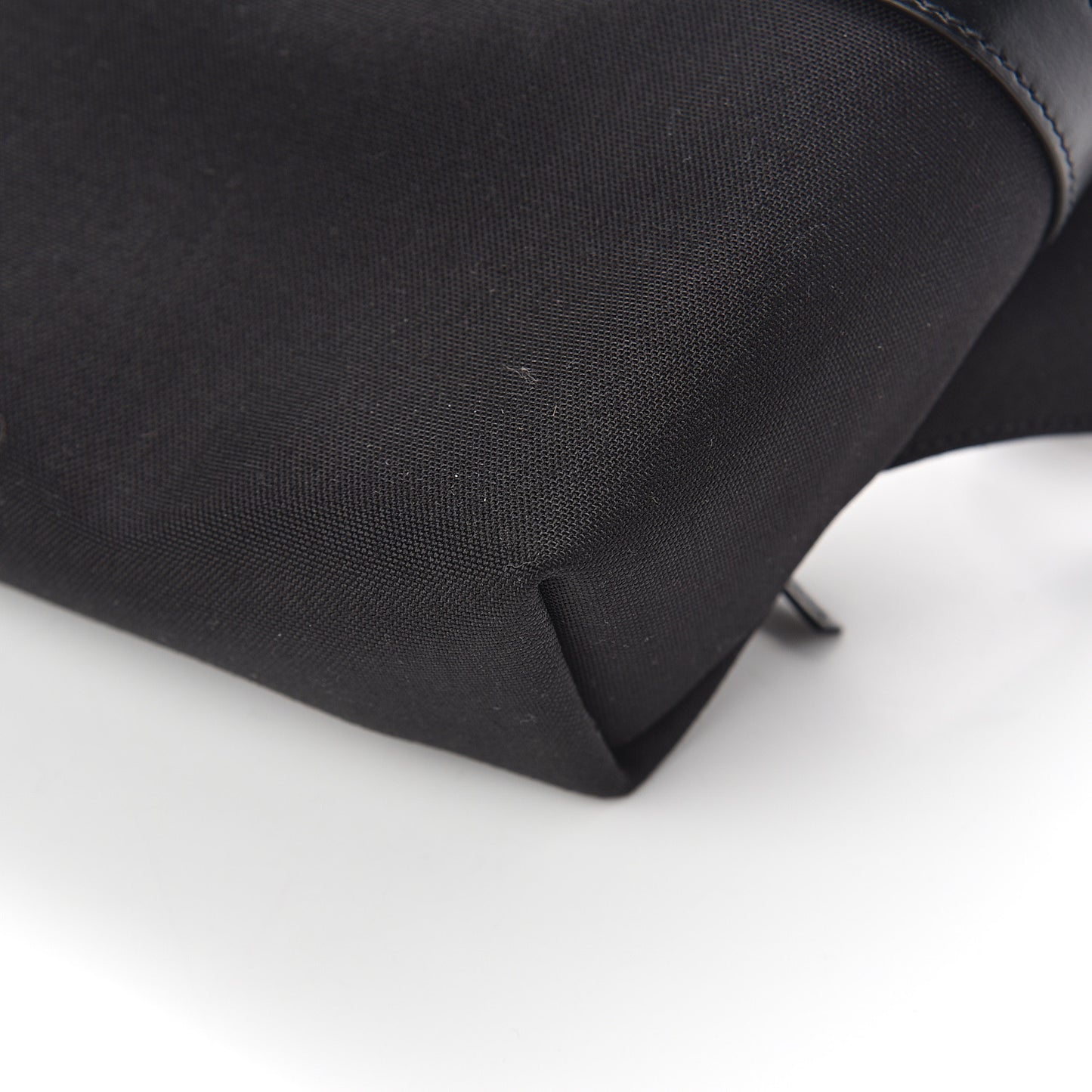 Canvas Calfskin City Belt Bag Black